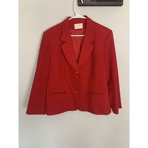 Vintage Pendleton Women's Red Virgin Wool Blazer See Measurements Size Large